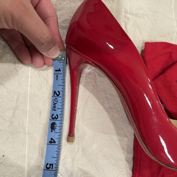 Christian Louboutin Red Patent calf Leather Stiletto Pump Heels - Picture 7 of 9